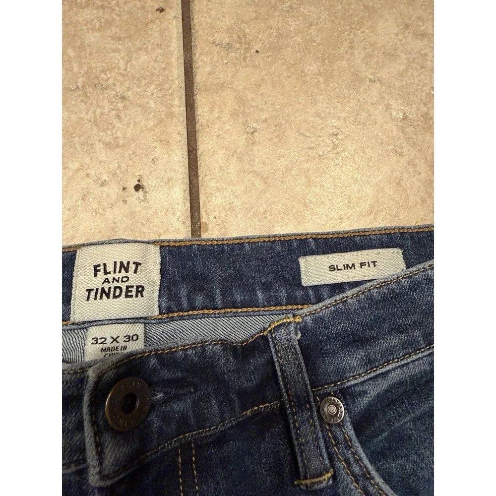 Flint and Tinder Jeans Mens 32x30 Hemmed 26